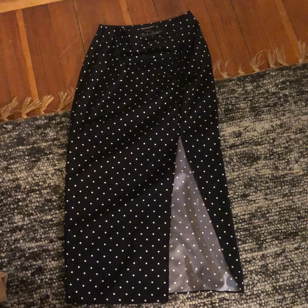 Something Navy midi skirt with slit
